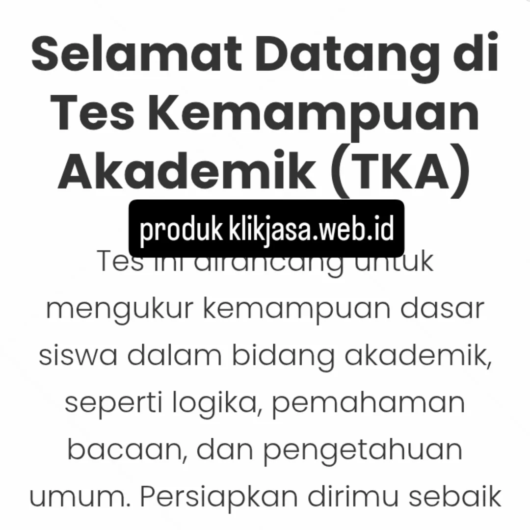 CBT Tes  Kemampuan Akademik berbasis Web